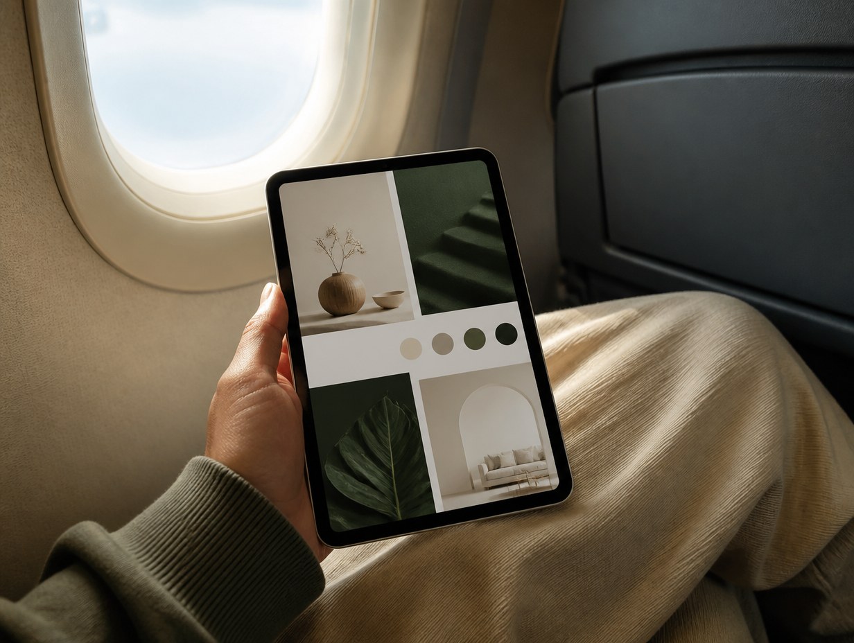 AI-generated ipad mini mockup sample