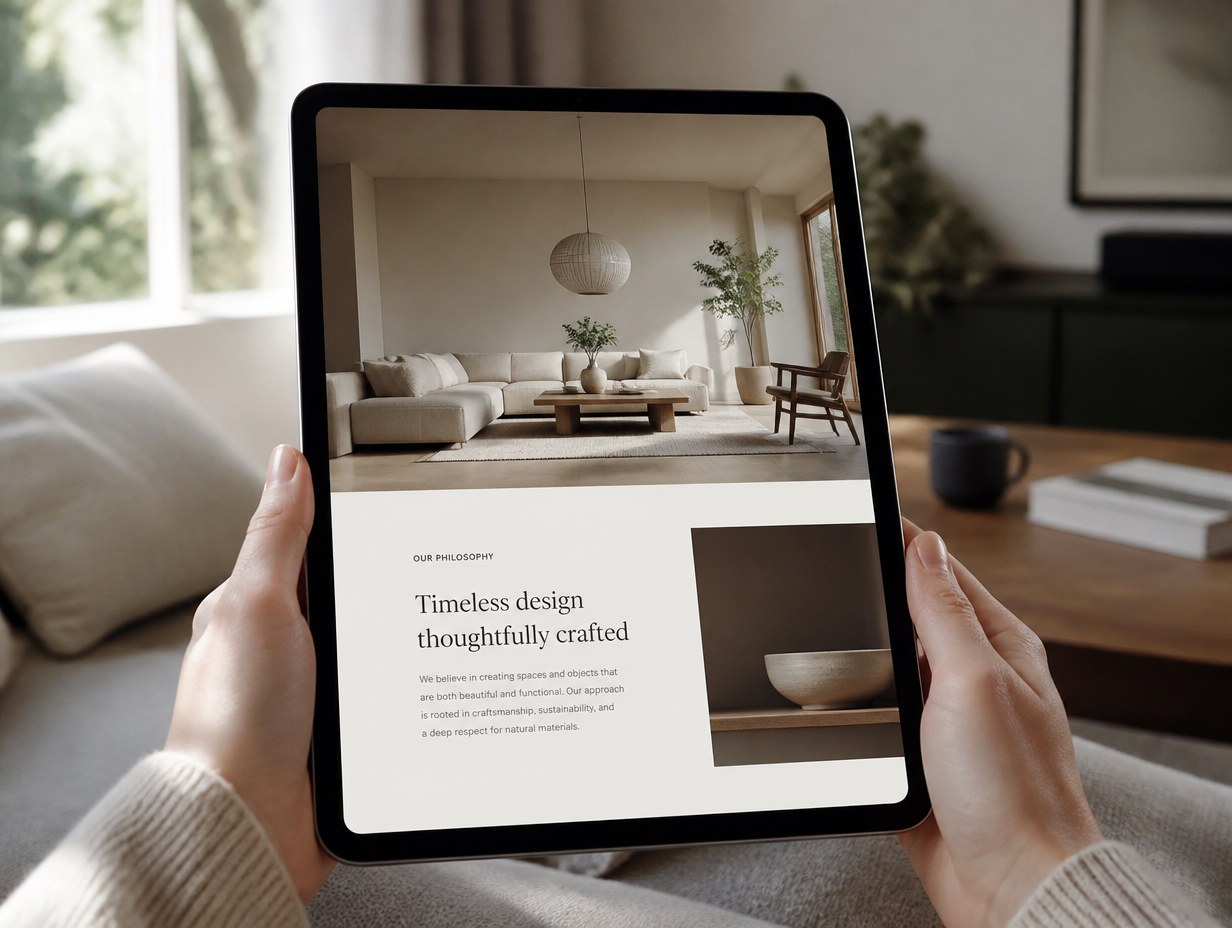 AI-generated ipad screen mockup sample