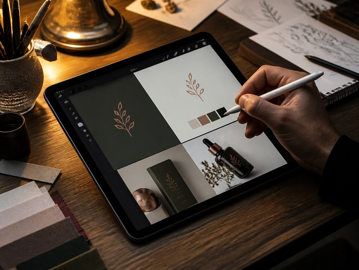 iPad with Apple Pencil mockup example
