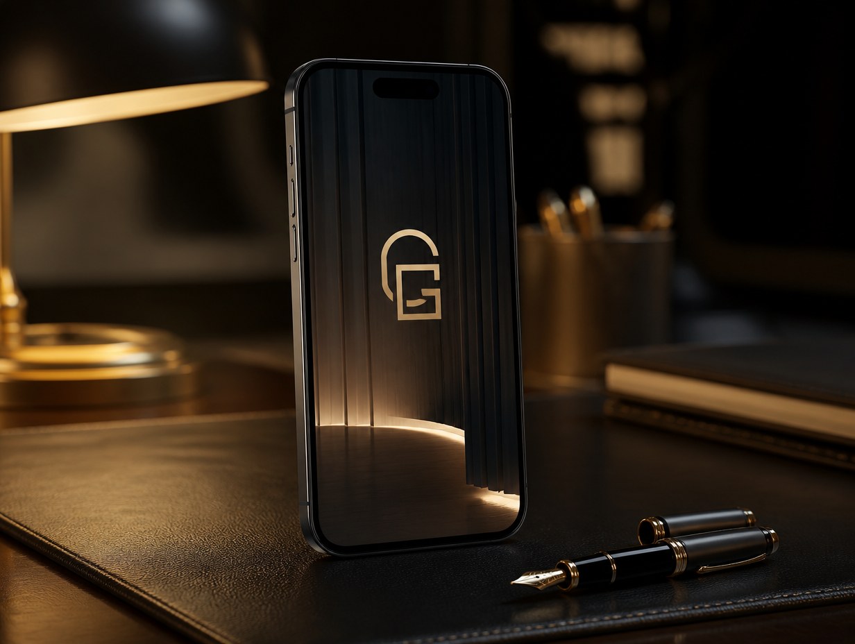 AI-generated iphone 14 pro max mockup sample