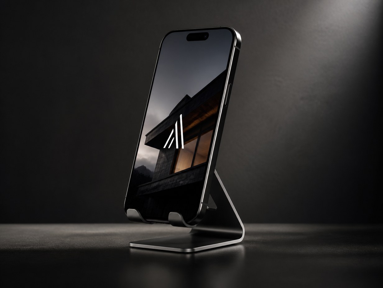AI-generated iphone 15 pro max mockup sample