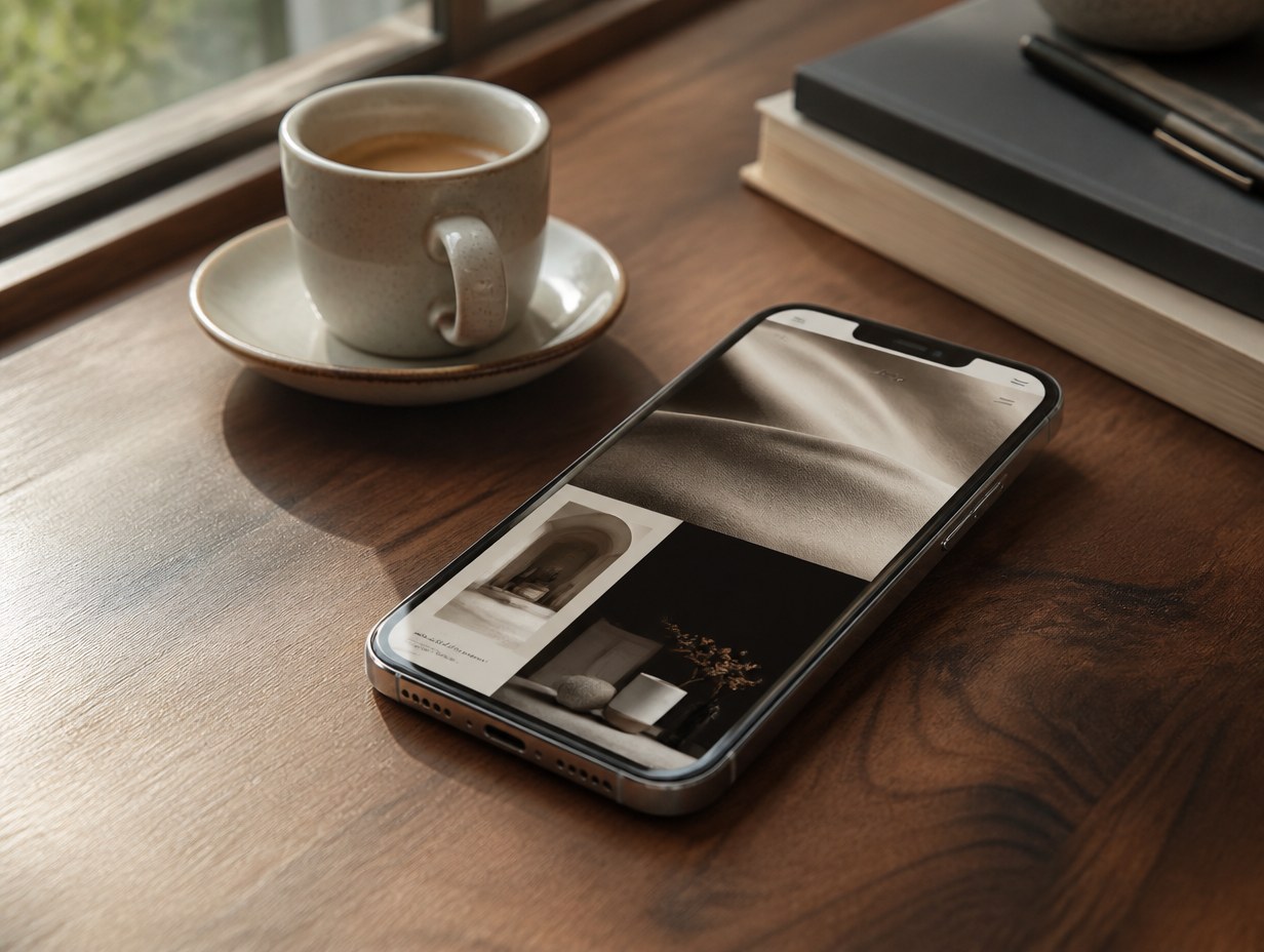 AI-generated iphone 17 pro max mockup sample