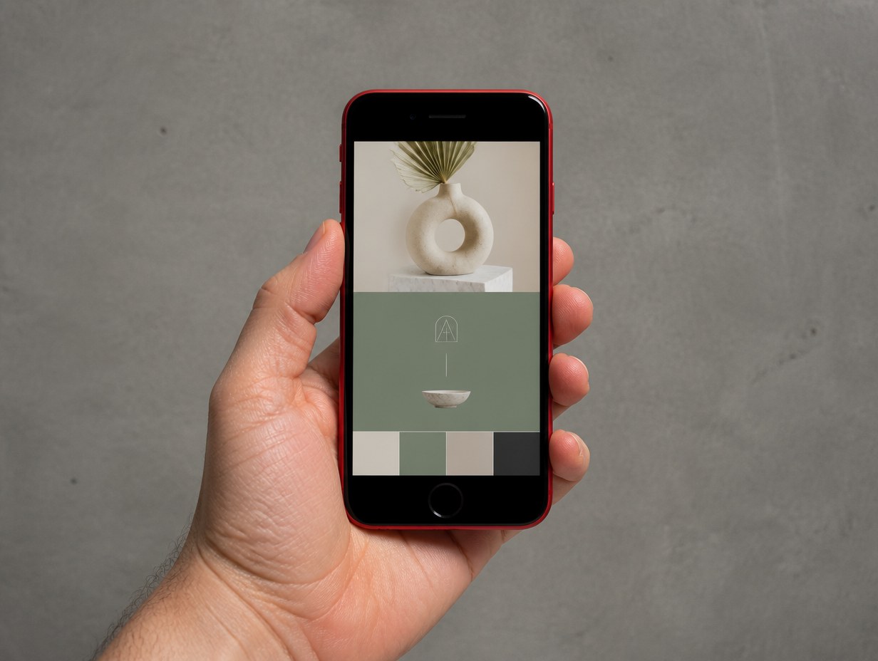 AI-generated iphone se mockup sample