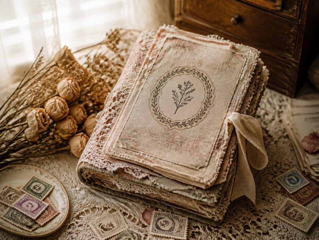 AI-generated junk journal mockup sample