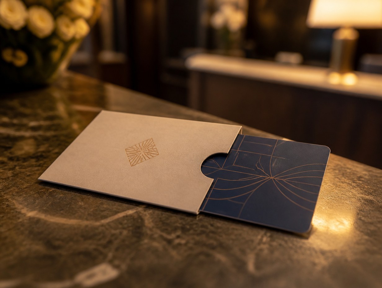 AI-generated key card mockup sample