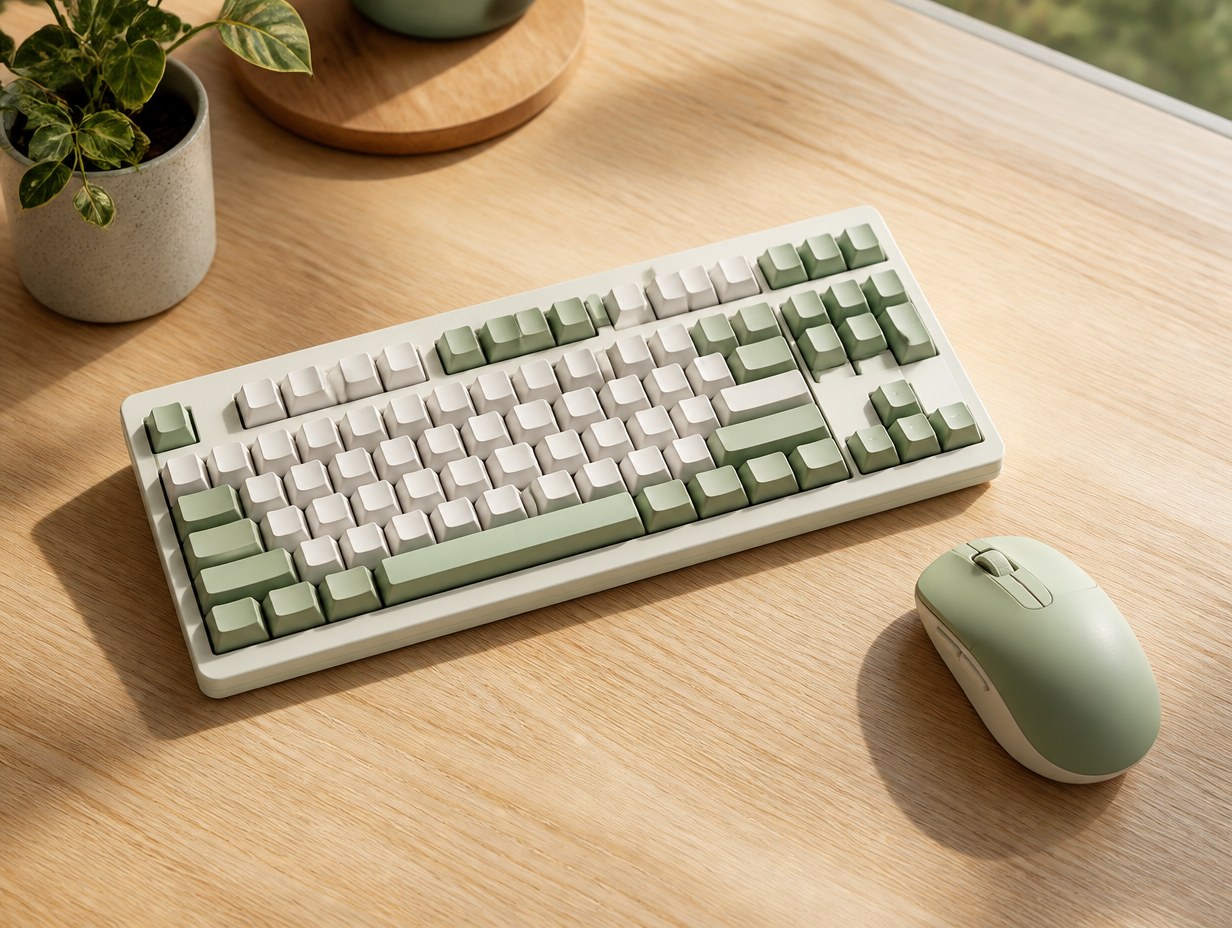 AI-generated keyboard and mouse mockup sample
