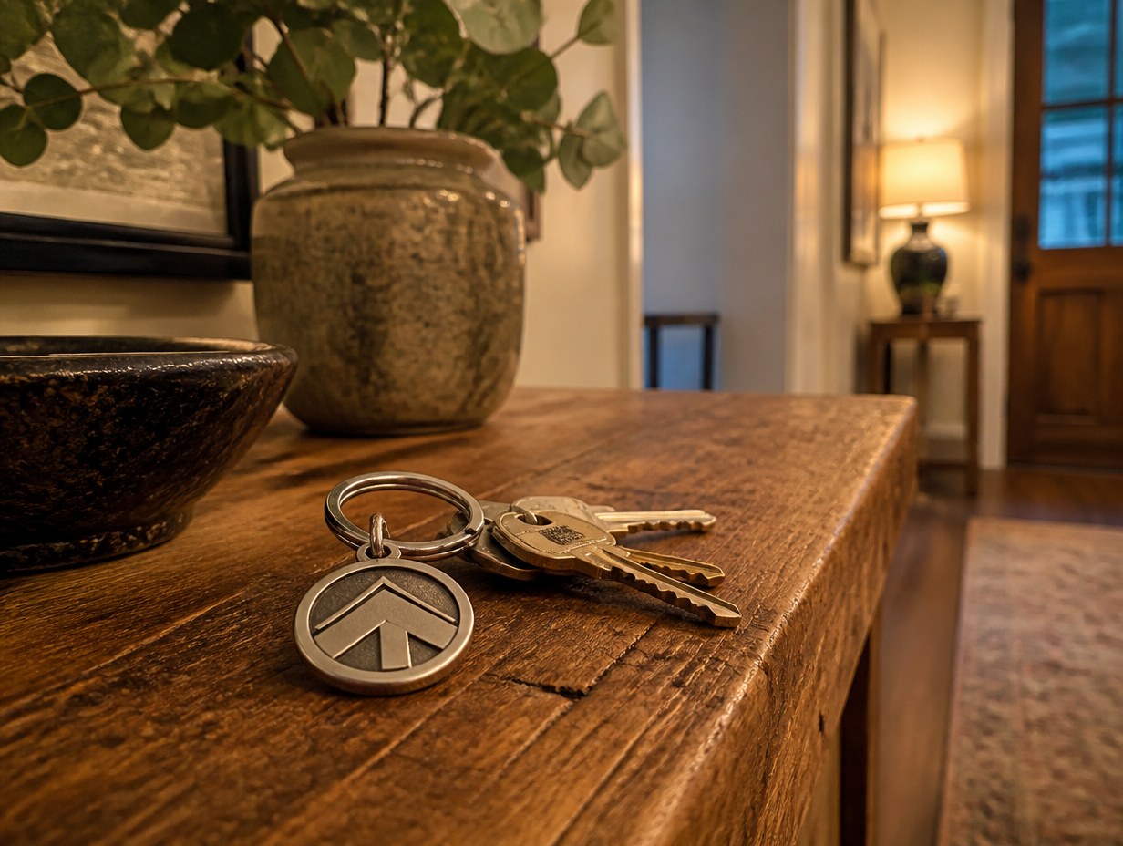AI-generated keyring mockup sample