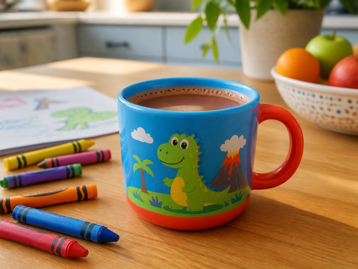 AI-generated kids mug mockup sample