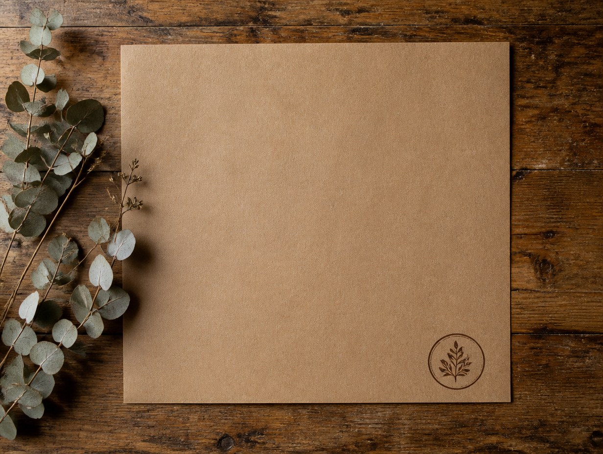 AI-generated kraft paper mockup sample