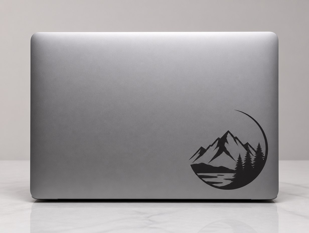 Laptop Decal mockup example