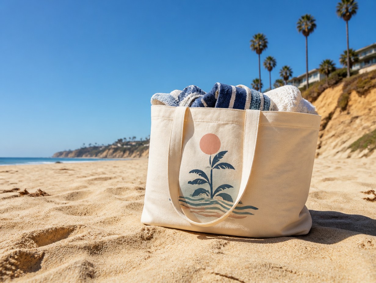 AI-generated large tote bag mockup sample