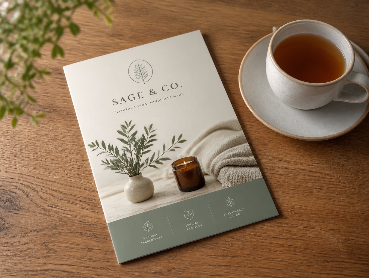 AI-generated leaflet mockup sample