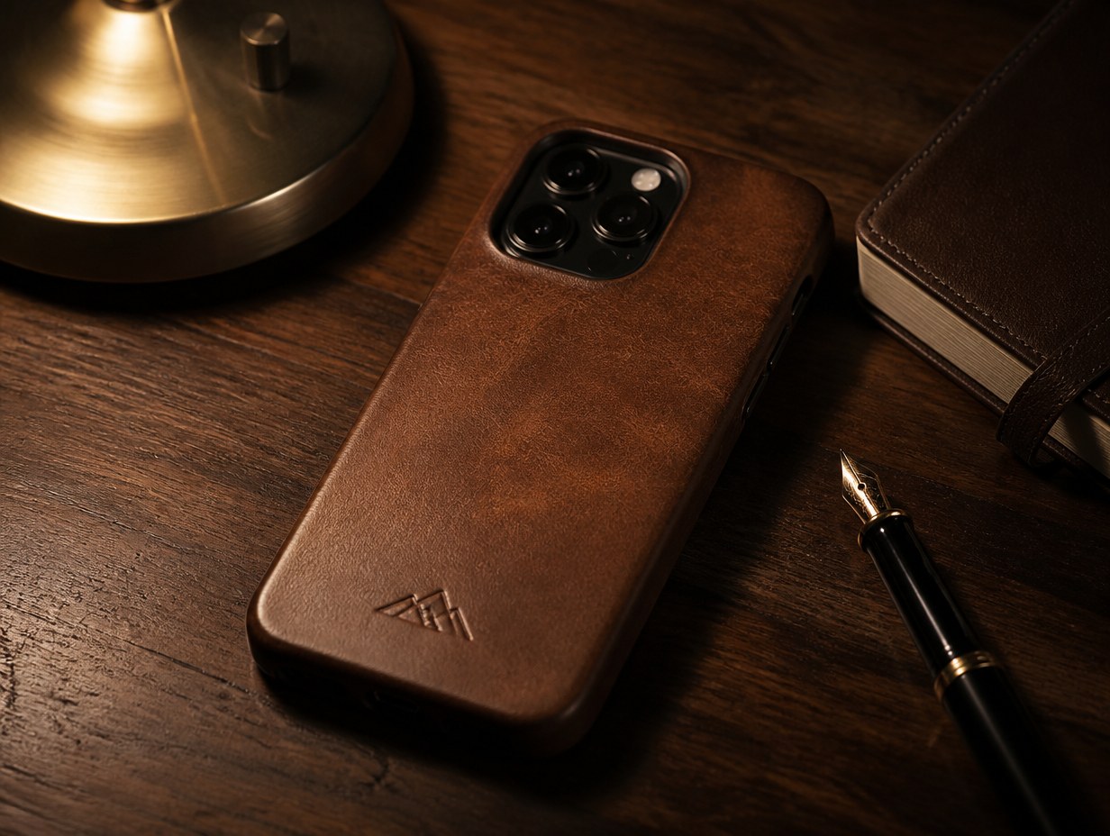 Leather iPhone Case mockup example