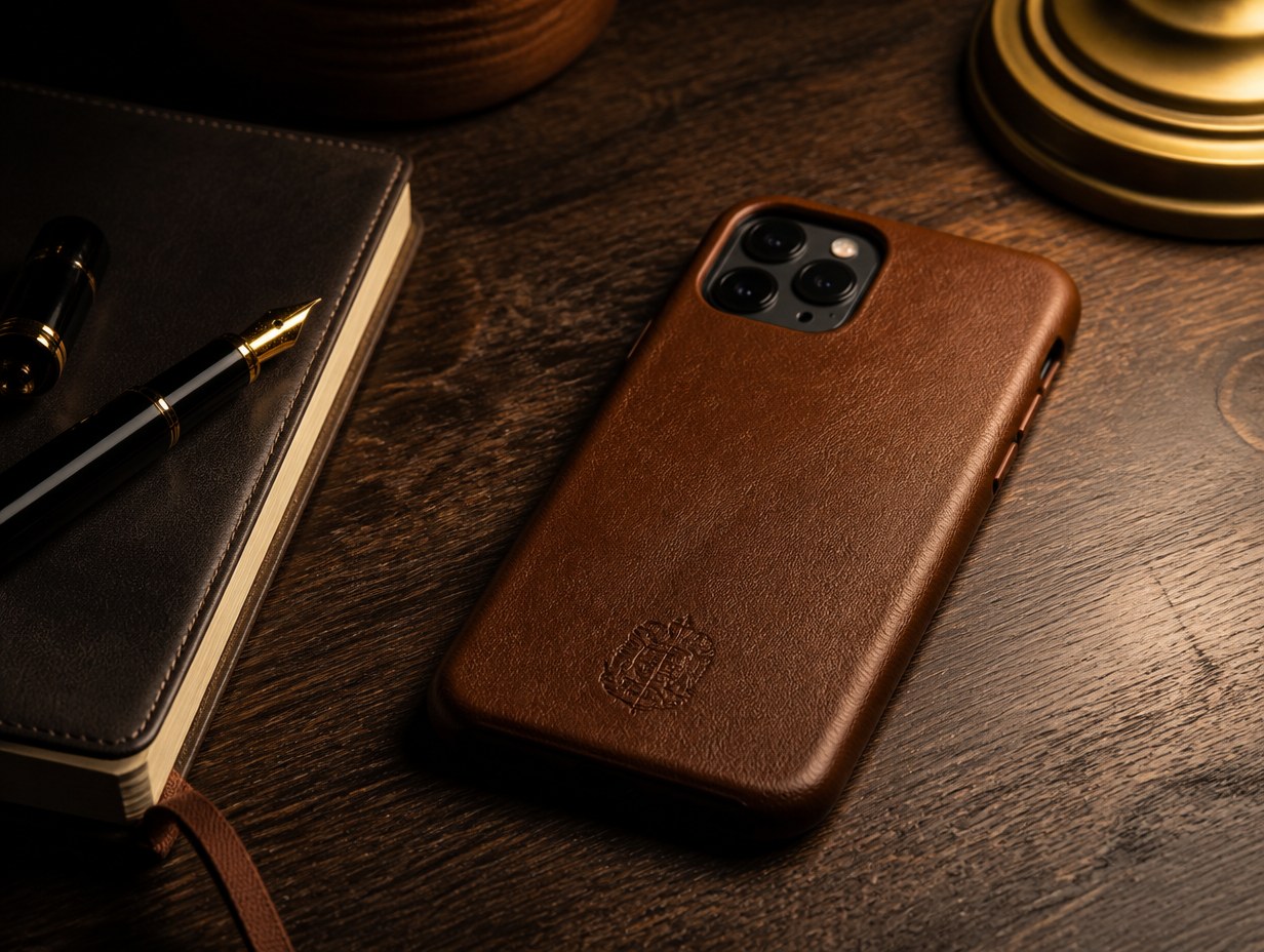 Leather Phone Case mockup example