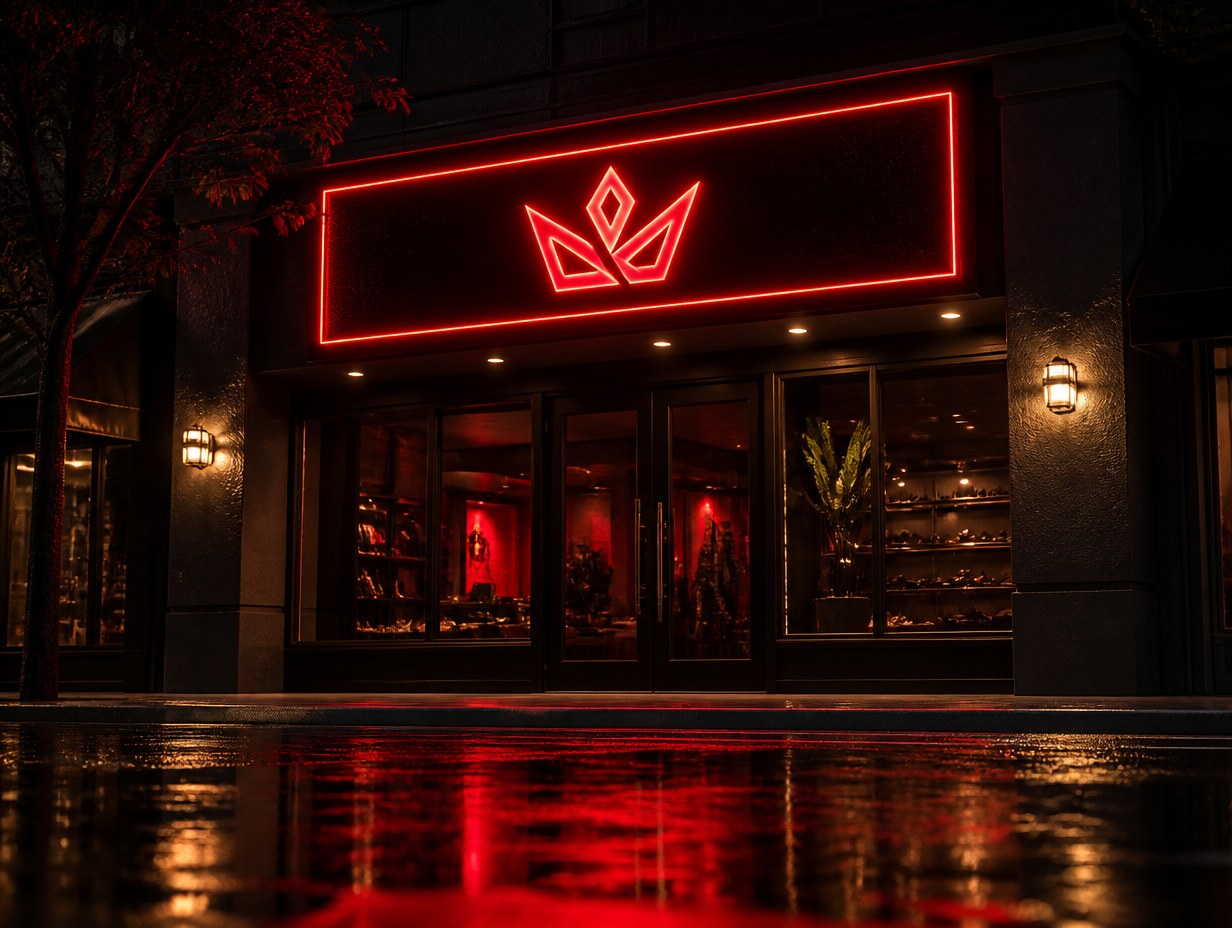AI-generated led sign mockup sample