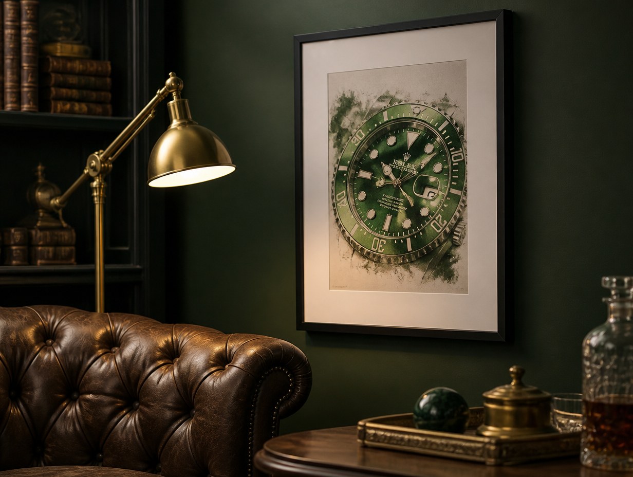 AI-generated limited edition print mockup sample