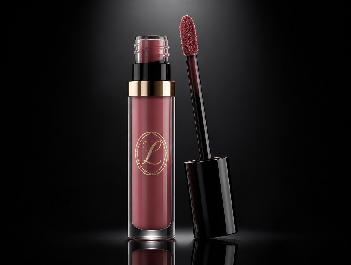 AI-generated liquid lipstick mockup sample
