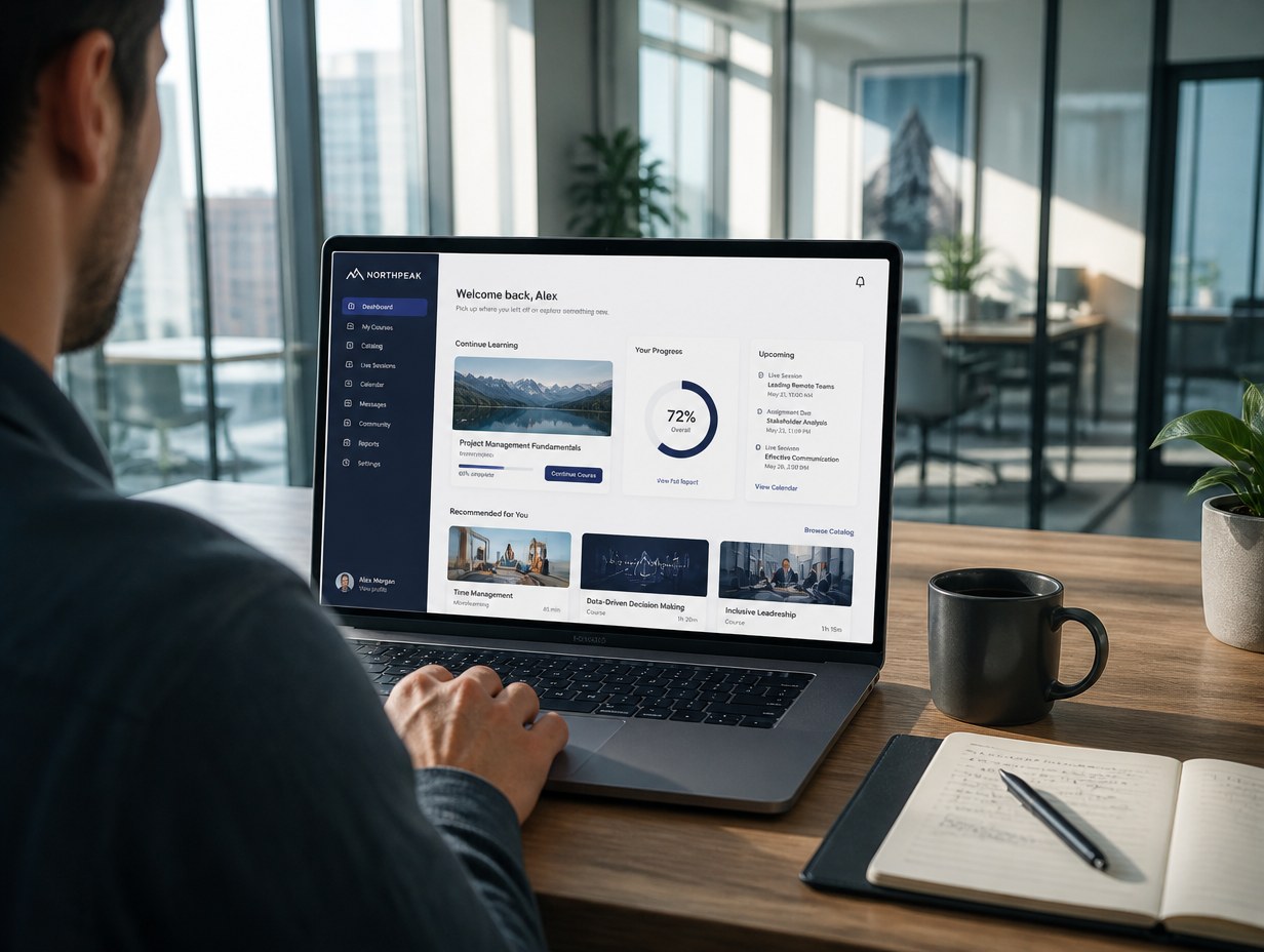 AI-generated lms dashboard mockup sample