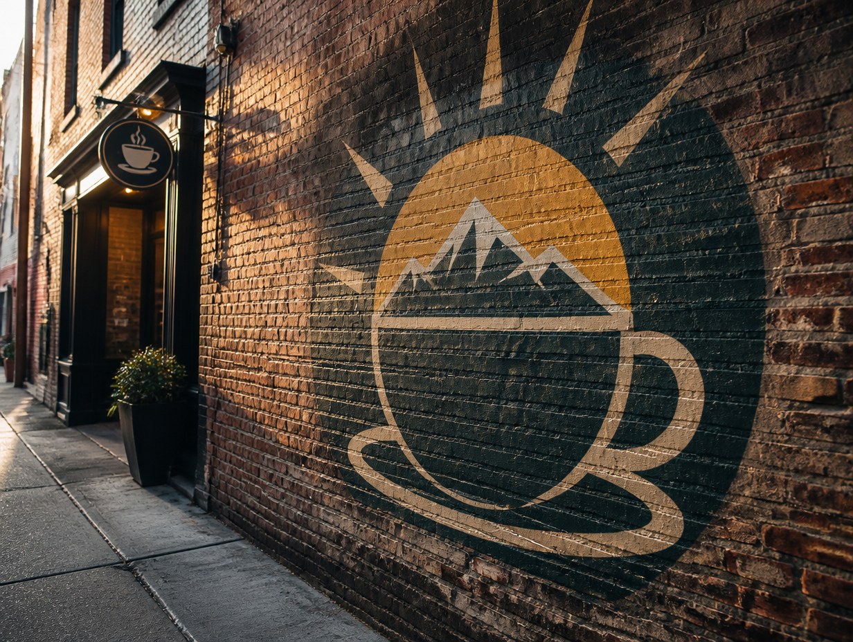 Logo on Brick Wall mockup example