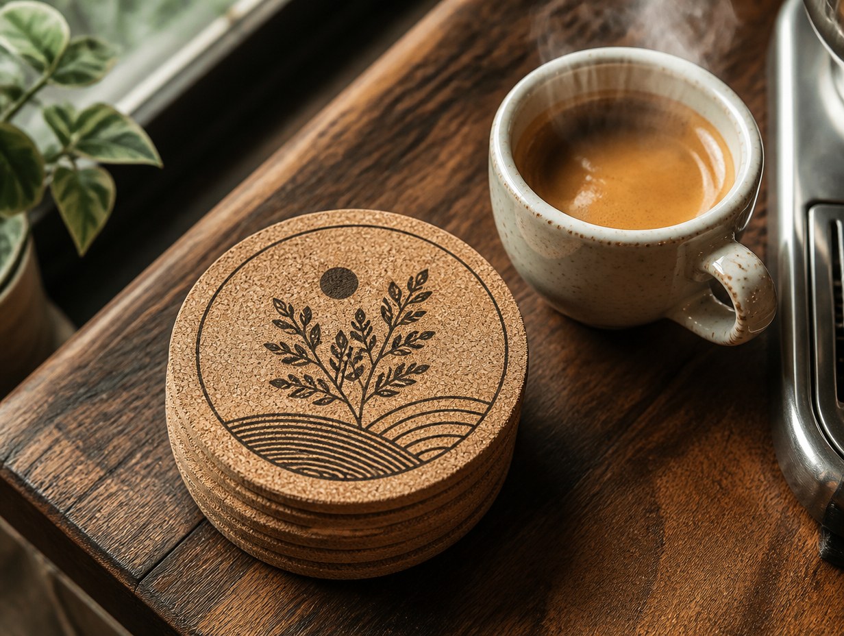 Logo on Cork Board mockup example