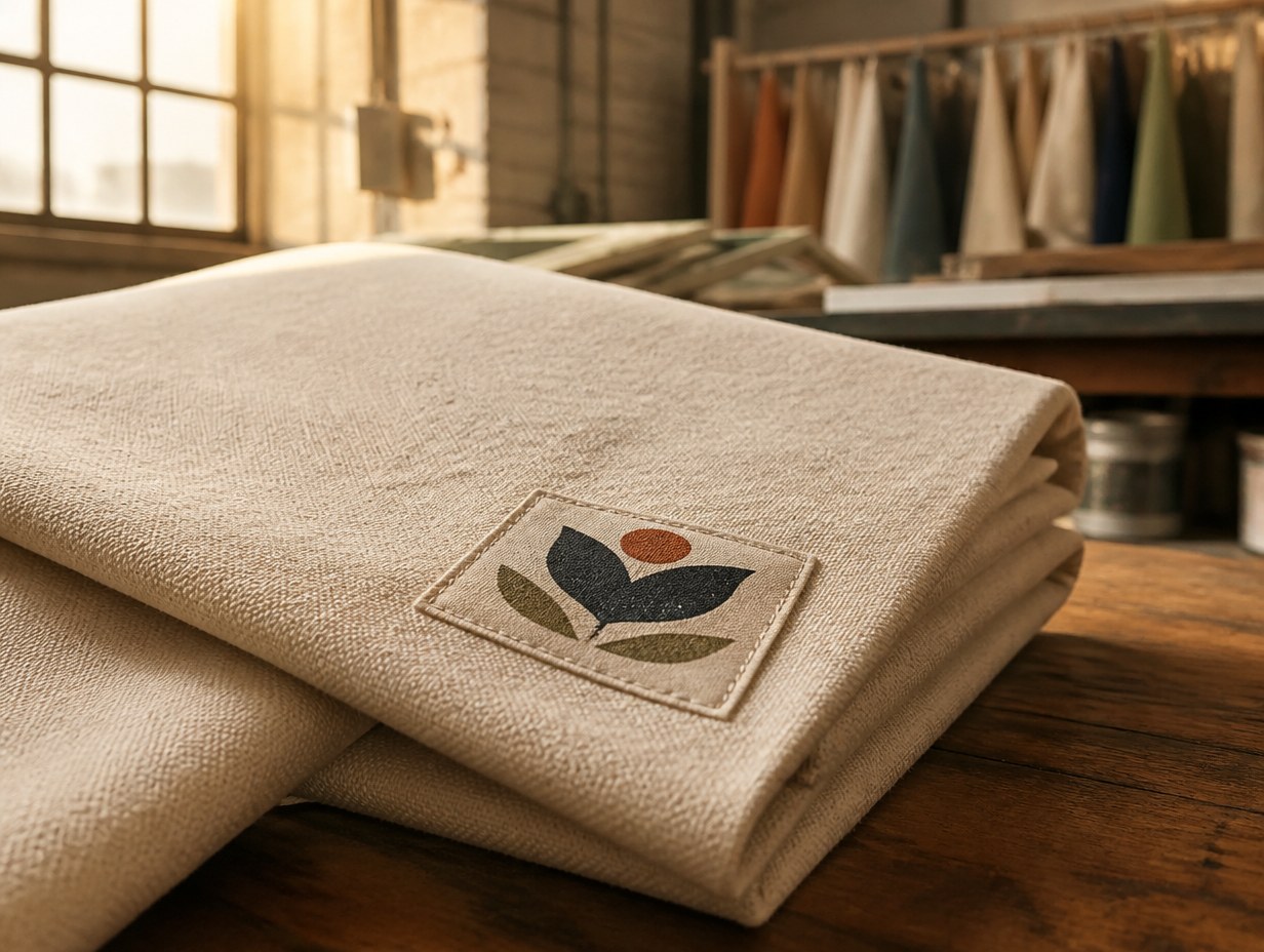 Logo on Fabric mockup example