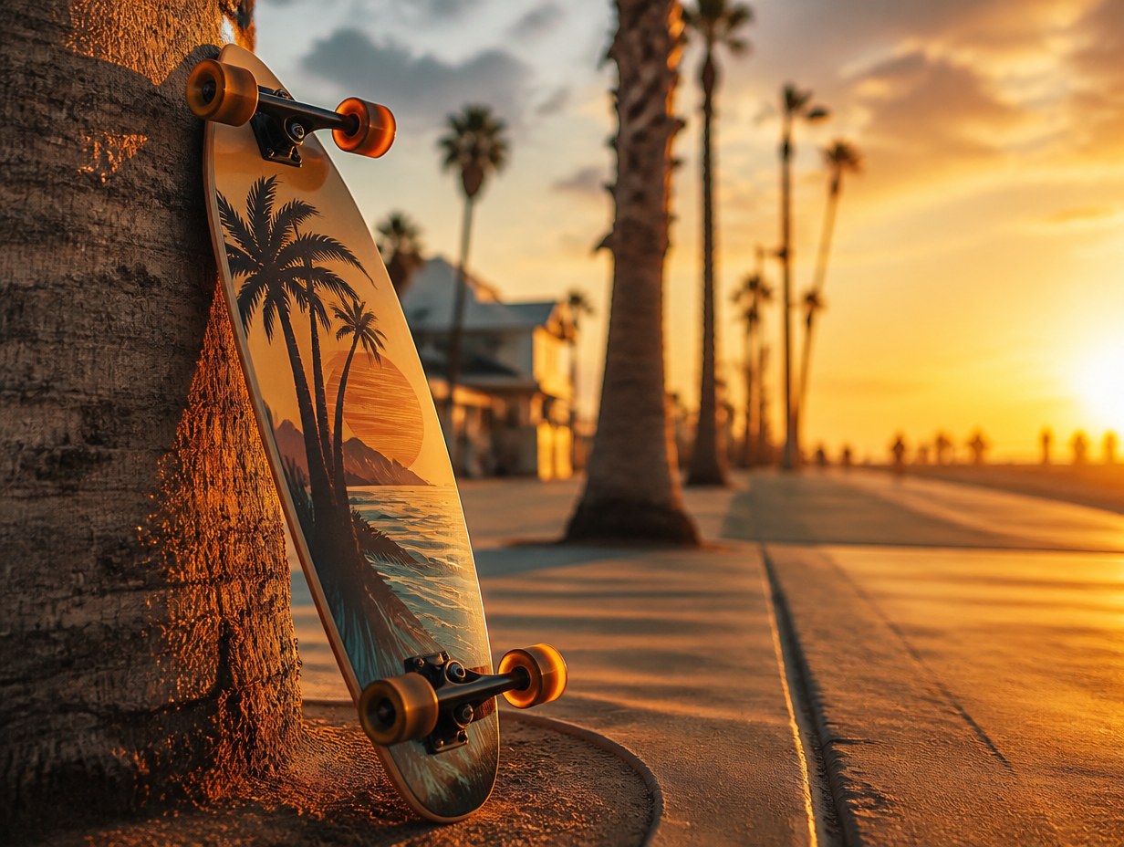 AI-generated longboard mockup sample