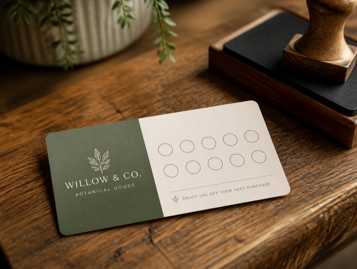 AI-generated loyalty card mockup sample