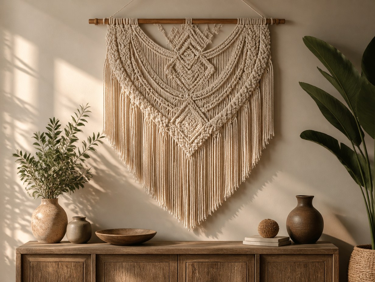 Macrame Wall Hanging mockup example
