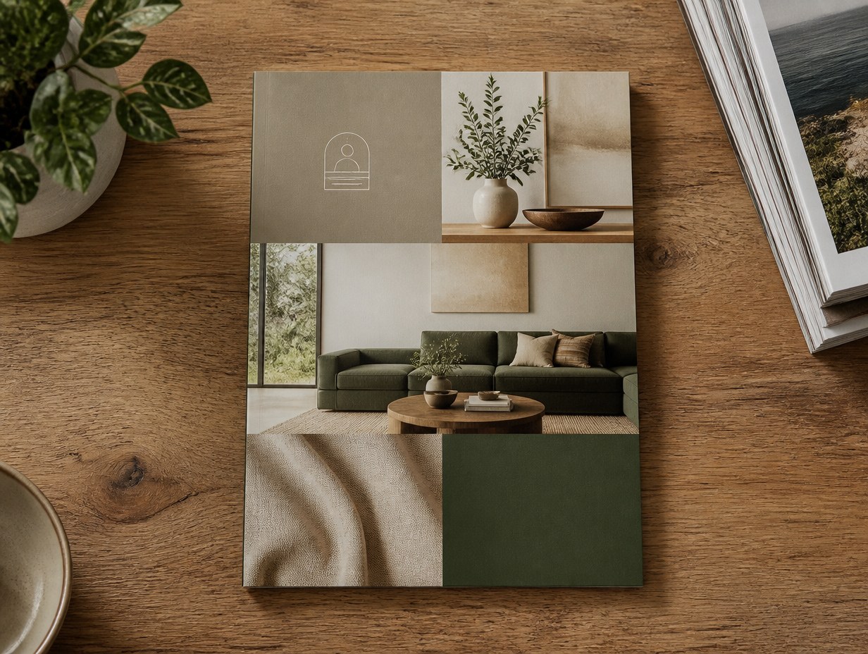 AI-generated magazine mailer mockup sample