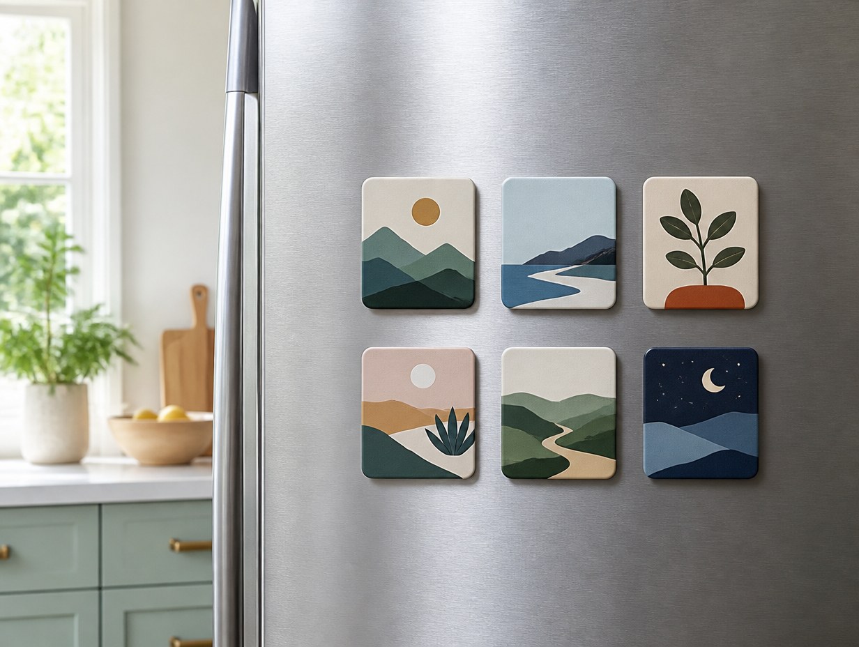 AI-generated magnet set mockup sample