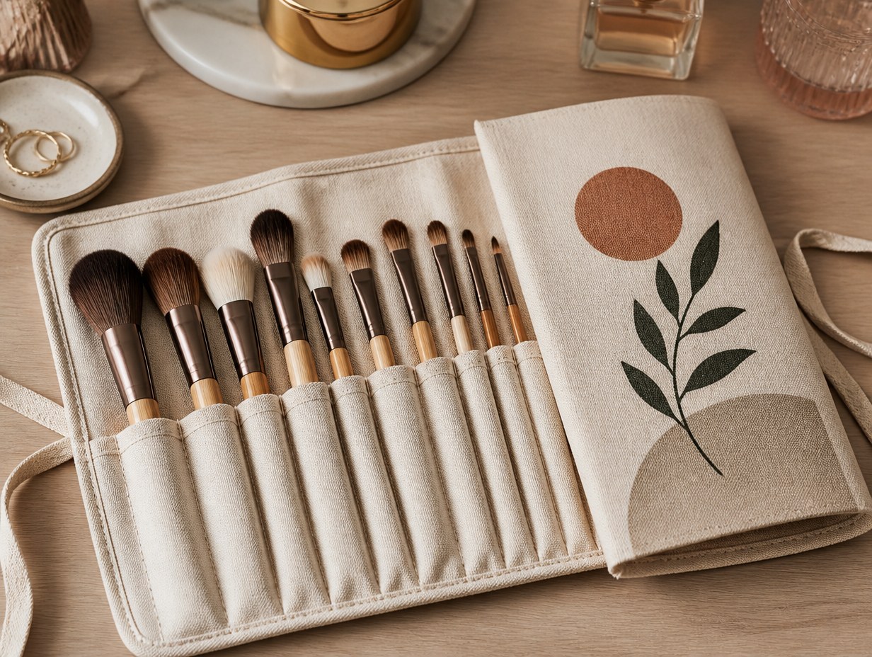 Makeup Brush Bag mockup example