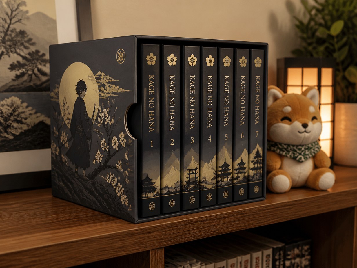 AI-generated manga box set mockup sample
