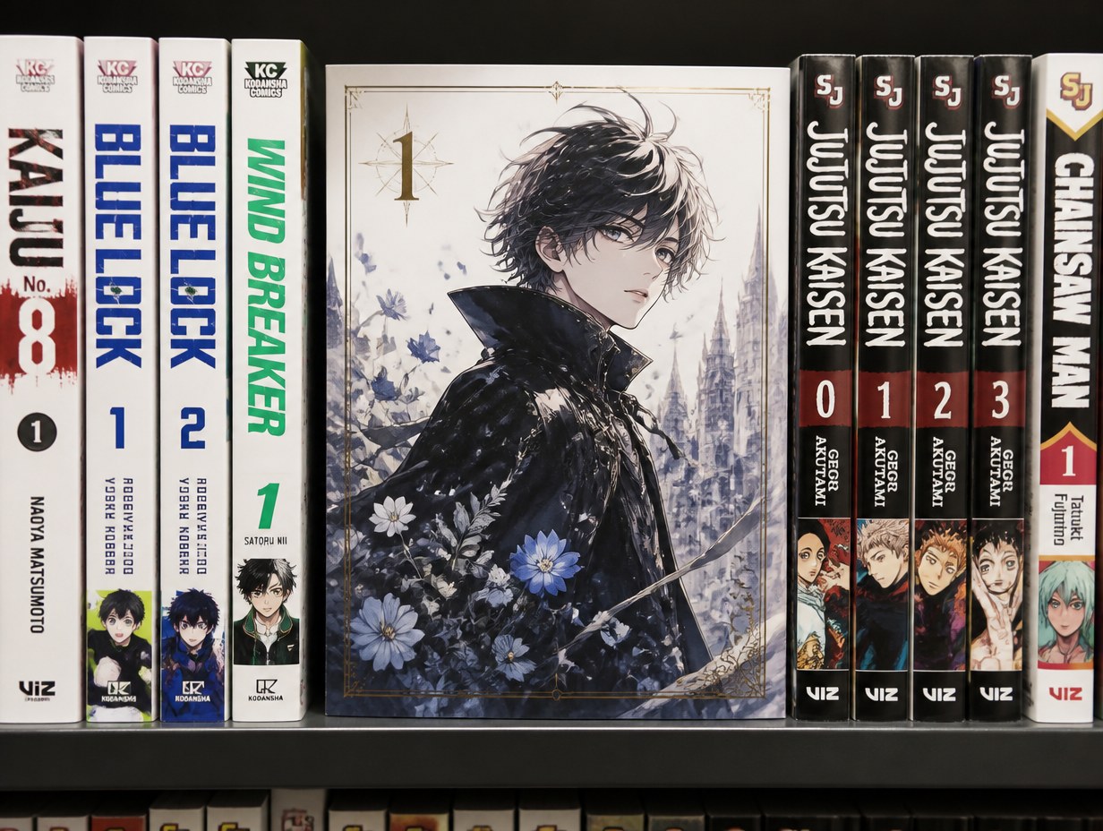 AI-generated manga cover mockup sample