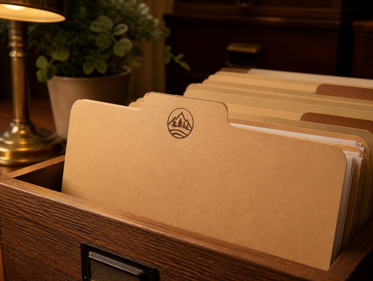 AI-generated manila folder mockup sample