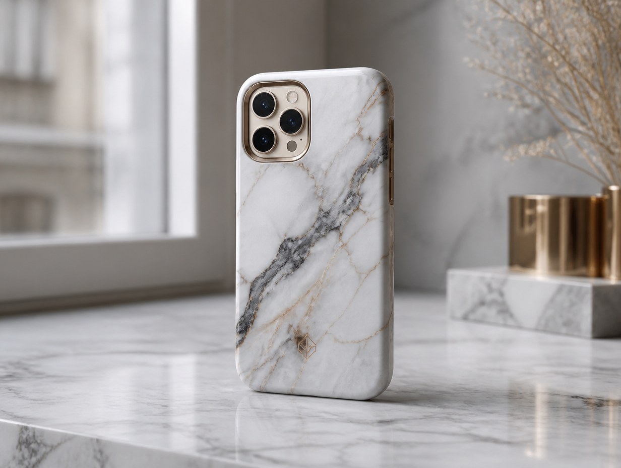 Marble Phone Case mockup example