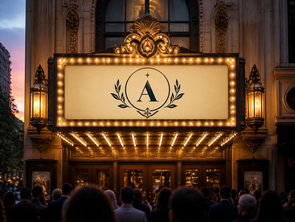 AI-generated marquee sign mockup sample