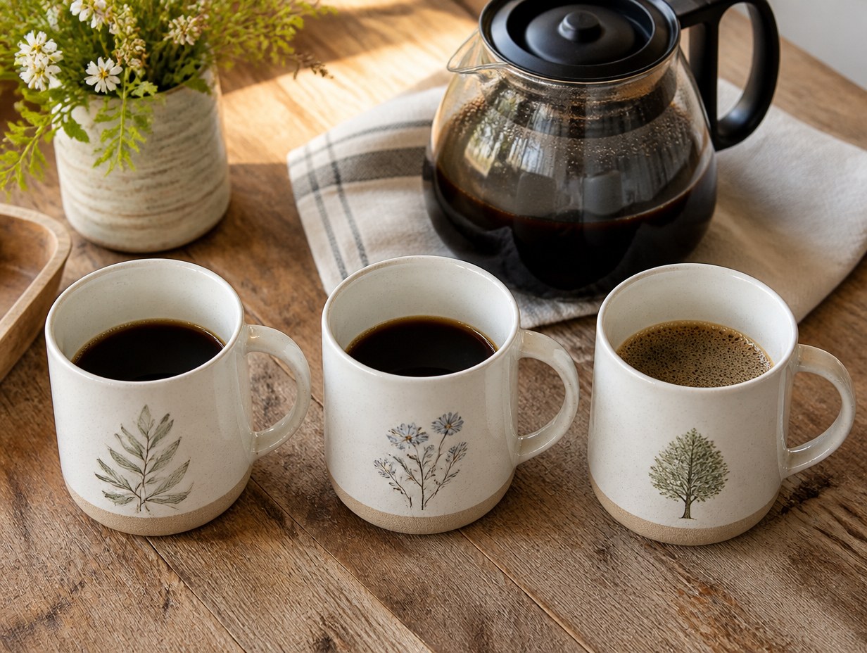 AI-generated matching mugs mockup sample
