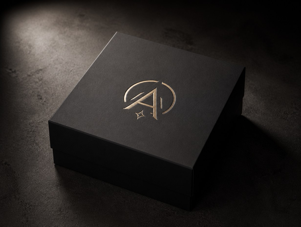 Matte Black Gift Box mockup example
