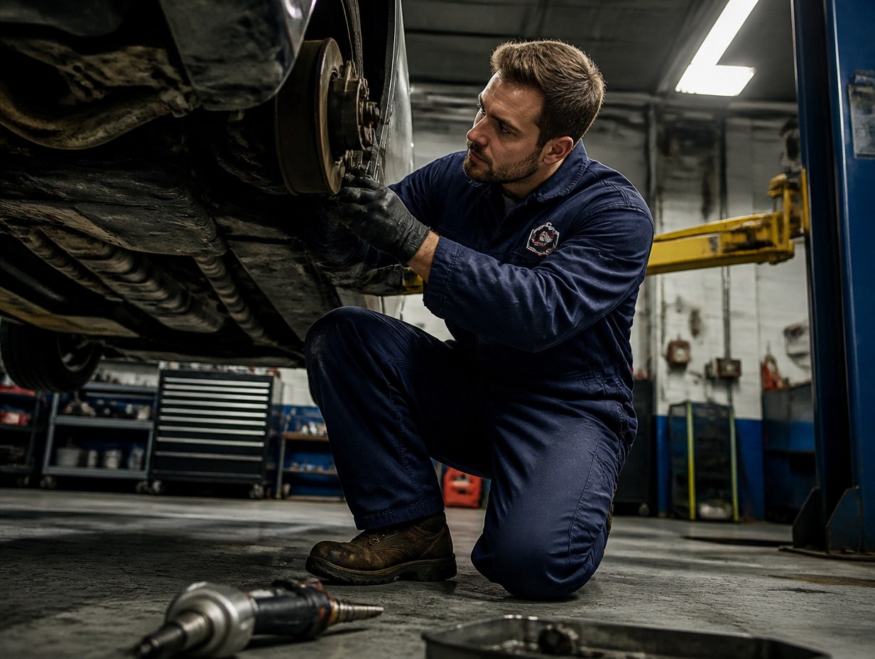 AI-generated mechanic uniform mockup sample