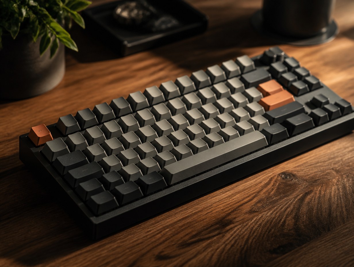 AI-generated mechanical keyboard mockup sample