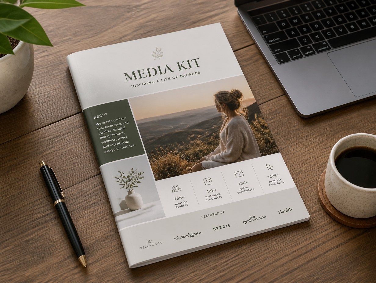 AI-generated media kit mockup sample