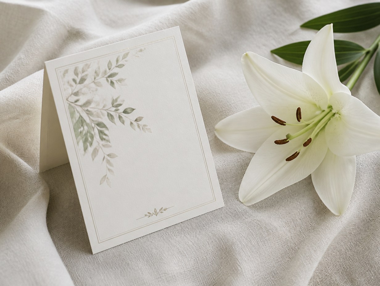 Memorial Card mockup example