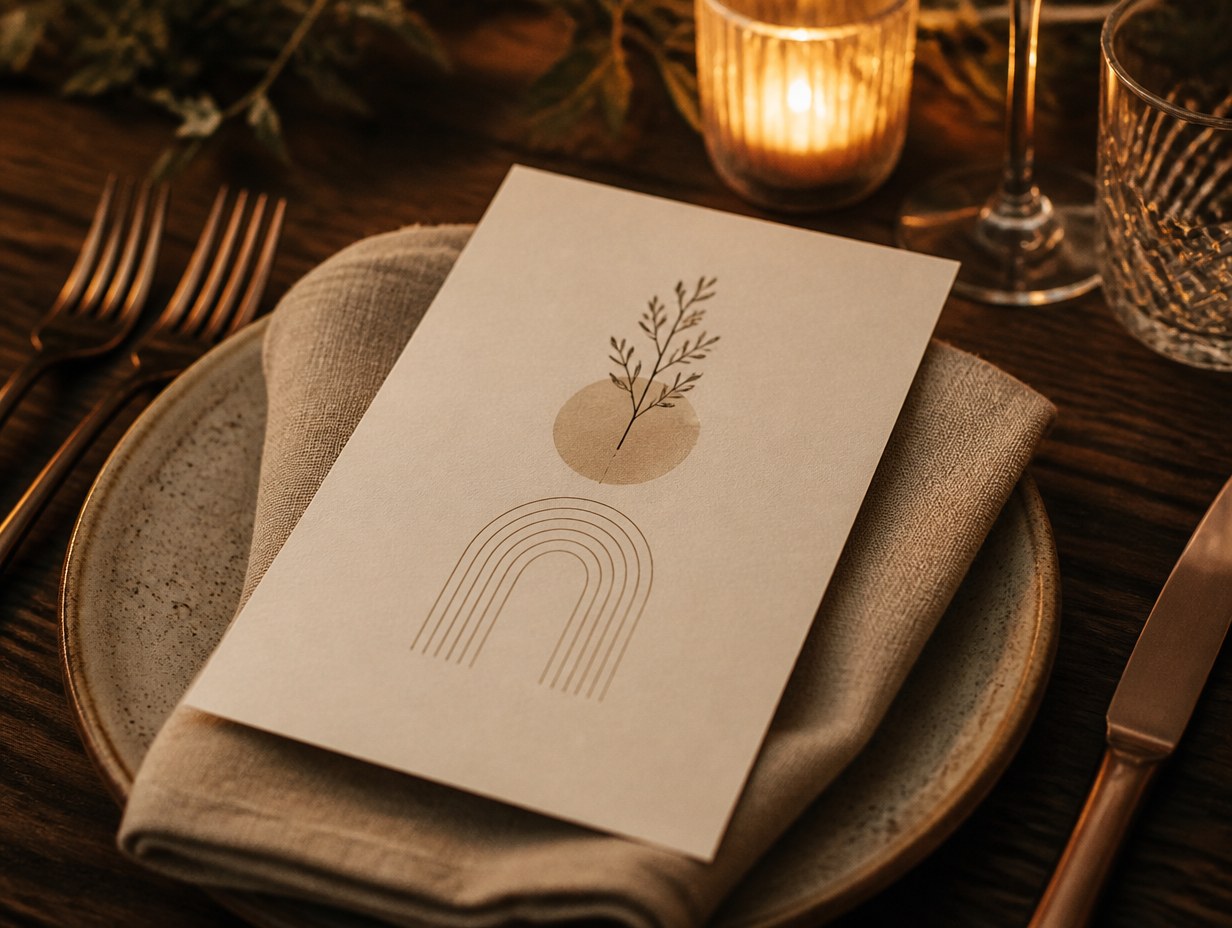 AI-generated menu card mockup sample