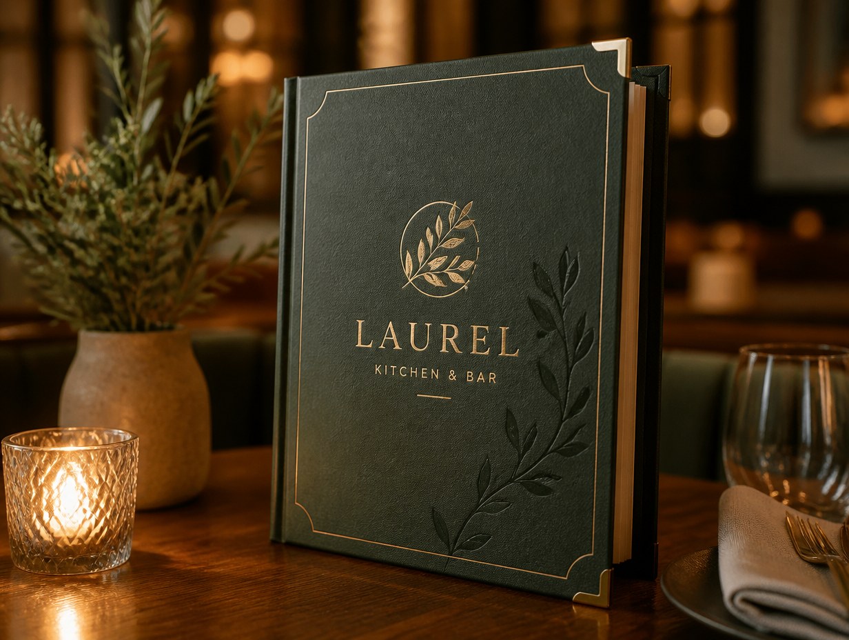 AI-generated menu mockup sample