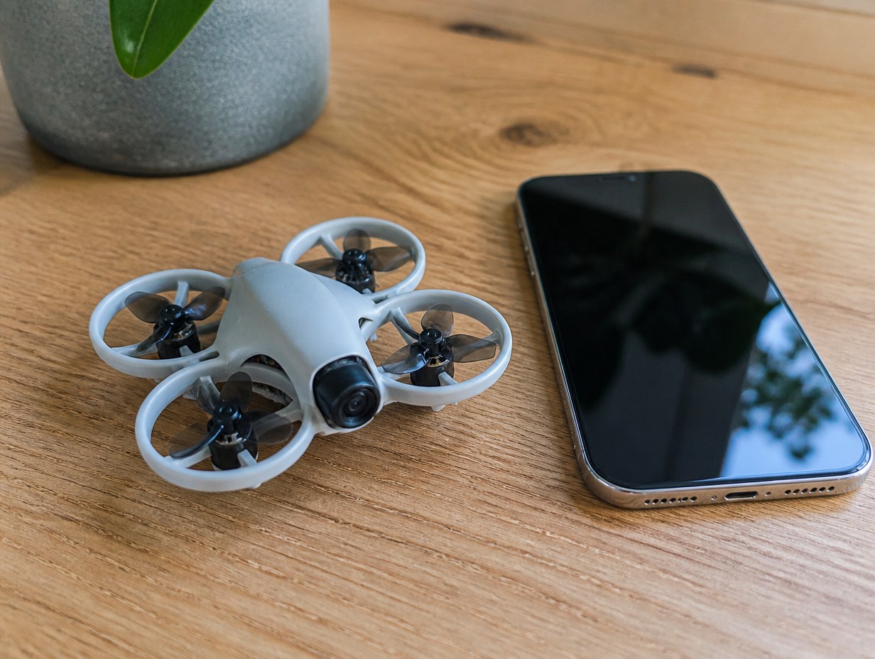 AI-generated mini drone mockup sample