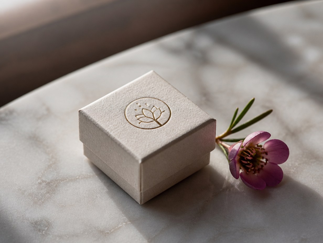 AI-generated mini gift box mockup sample