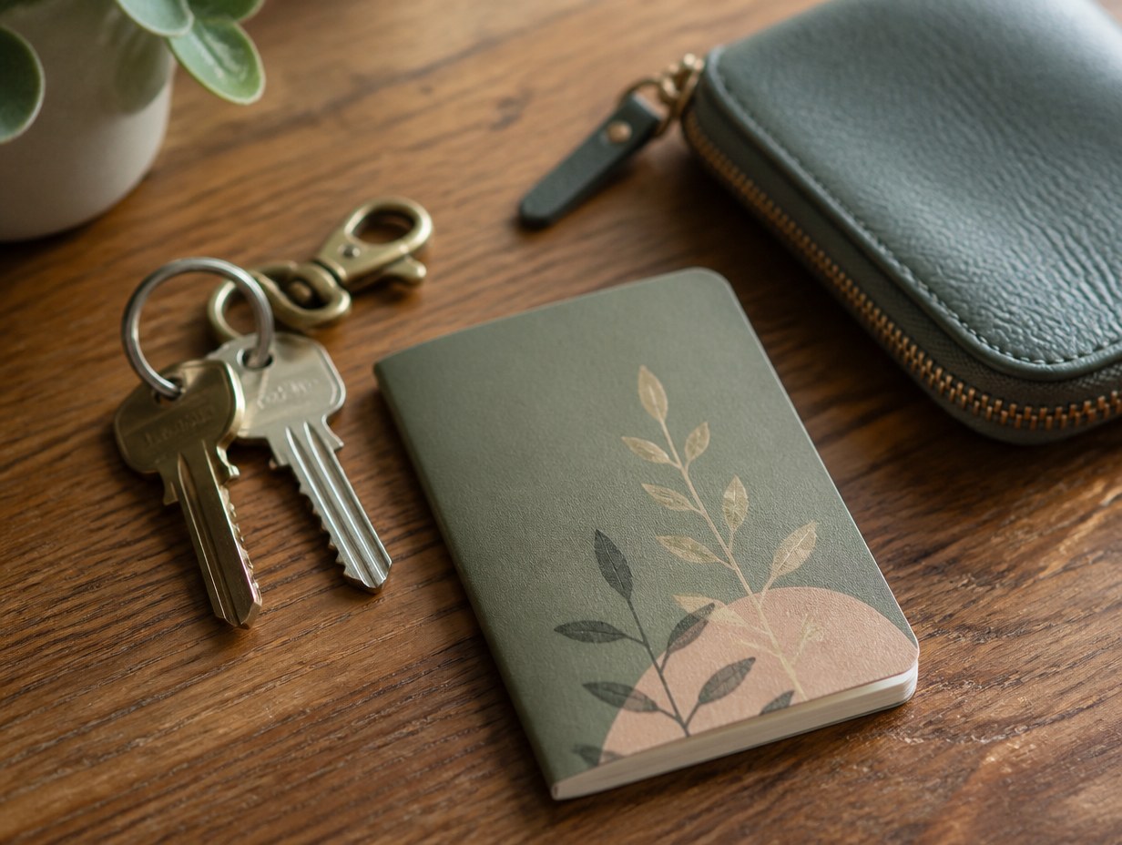 AI-generated mini notebook mockup sample