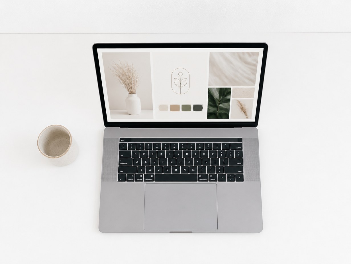 Minimalist Laptop Setup mockup example