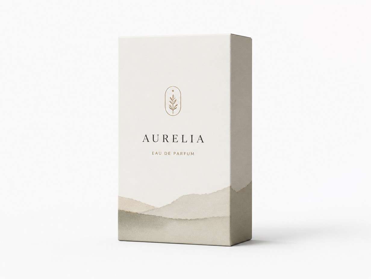 Minimalist Perfume Box mockup example