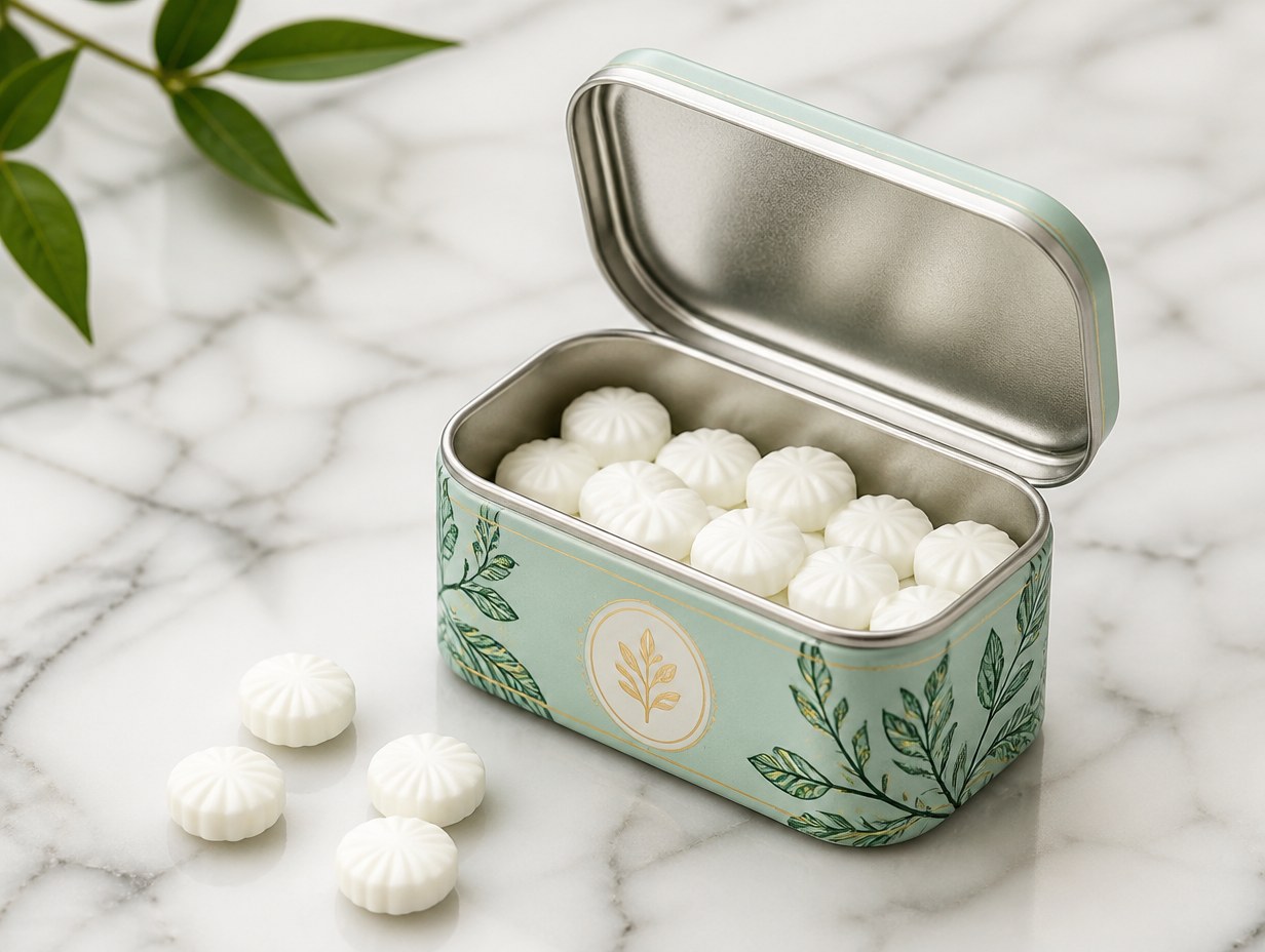 AI-generated mint tin mockup sample